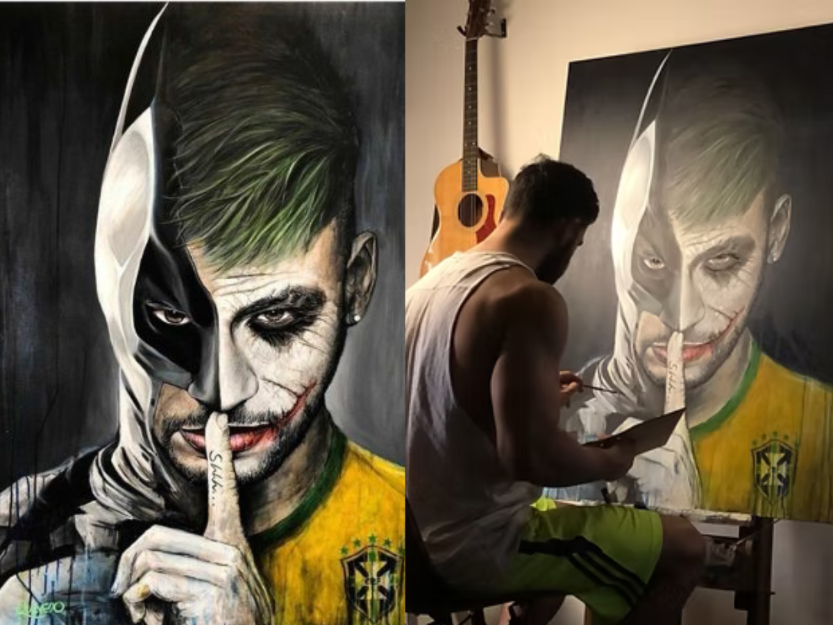 artista que fez quadro neymar