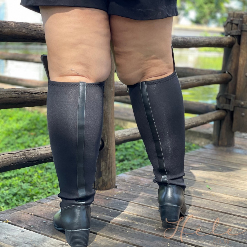 bota cano largo feminina