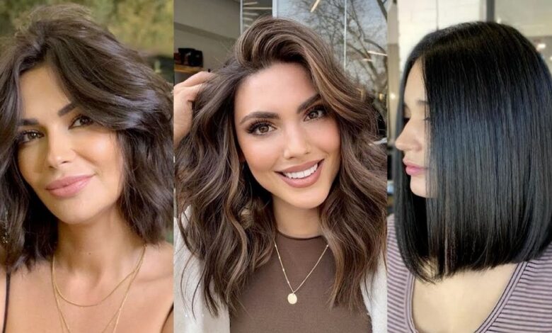 camadas de cabelo tendência