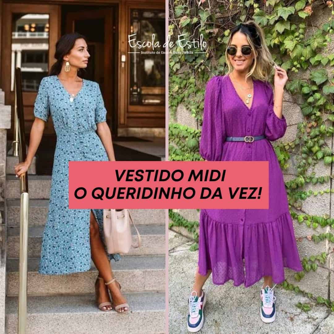 vestido midi para baixinhas