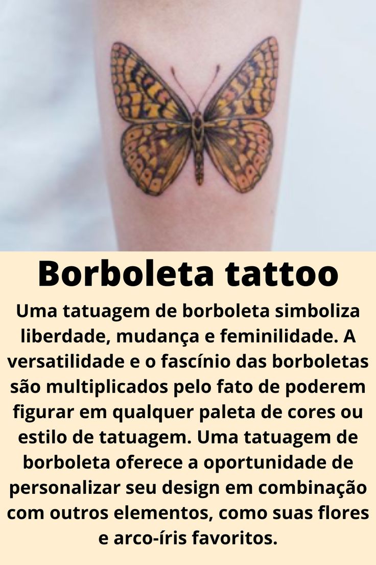 tatuagem borboleta antebraço significado