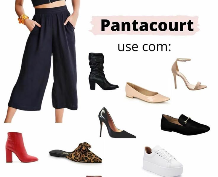 looks com calça pantacourt e salto