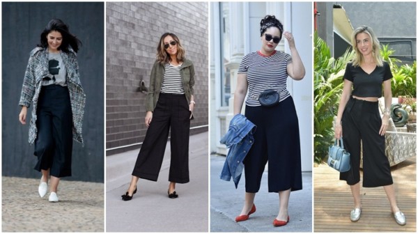 looks com calça pantacourt e salto