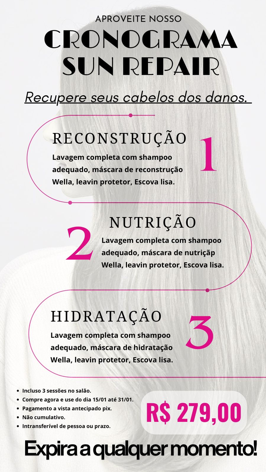 custo cronograma capilar profissional