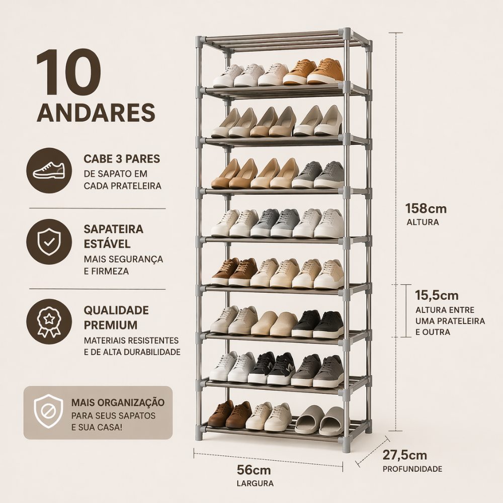 sapateira vertical capacidade 36 pares