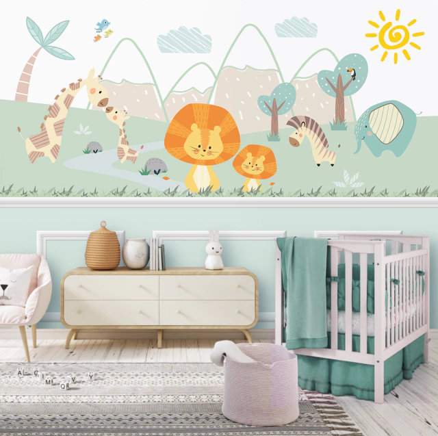 quarto de bebê tema selva