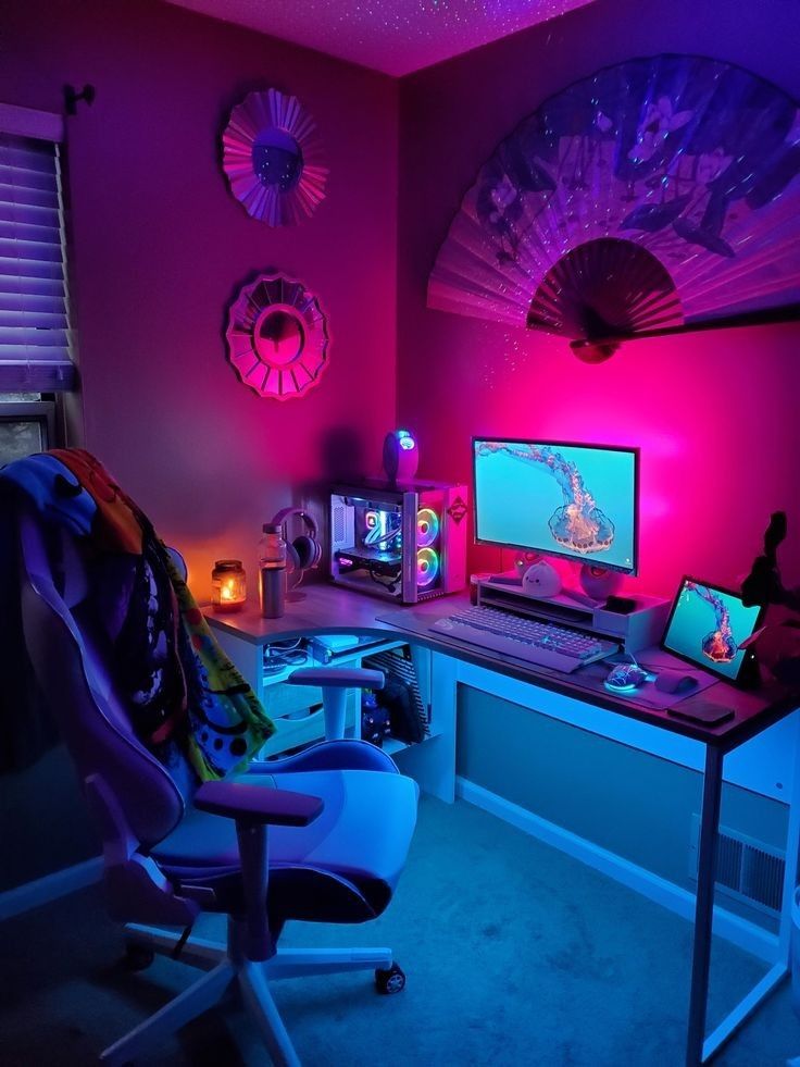 quarto gamer feminino 15