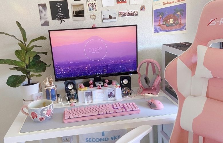 quarto gamer feminino 16