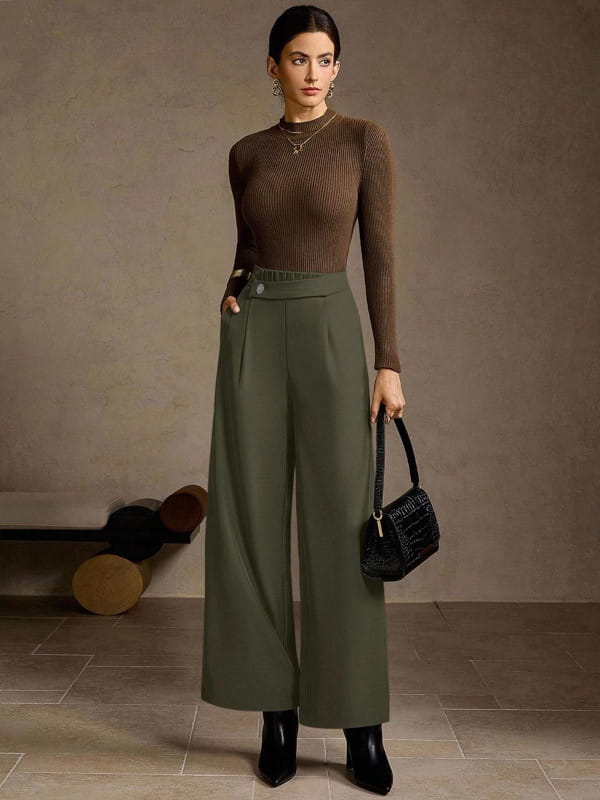 blusa para calça pantalona cintura alta