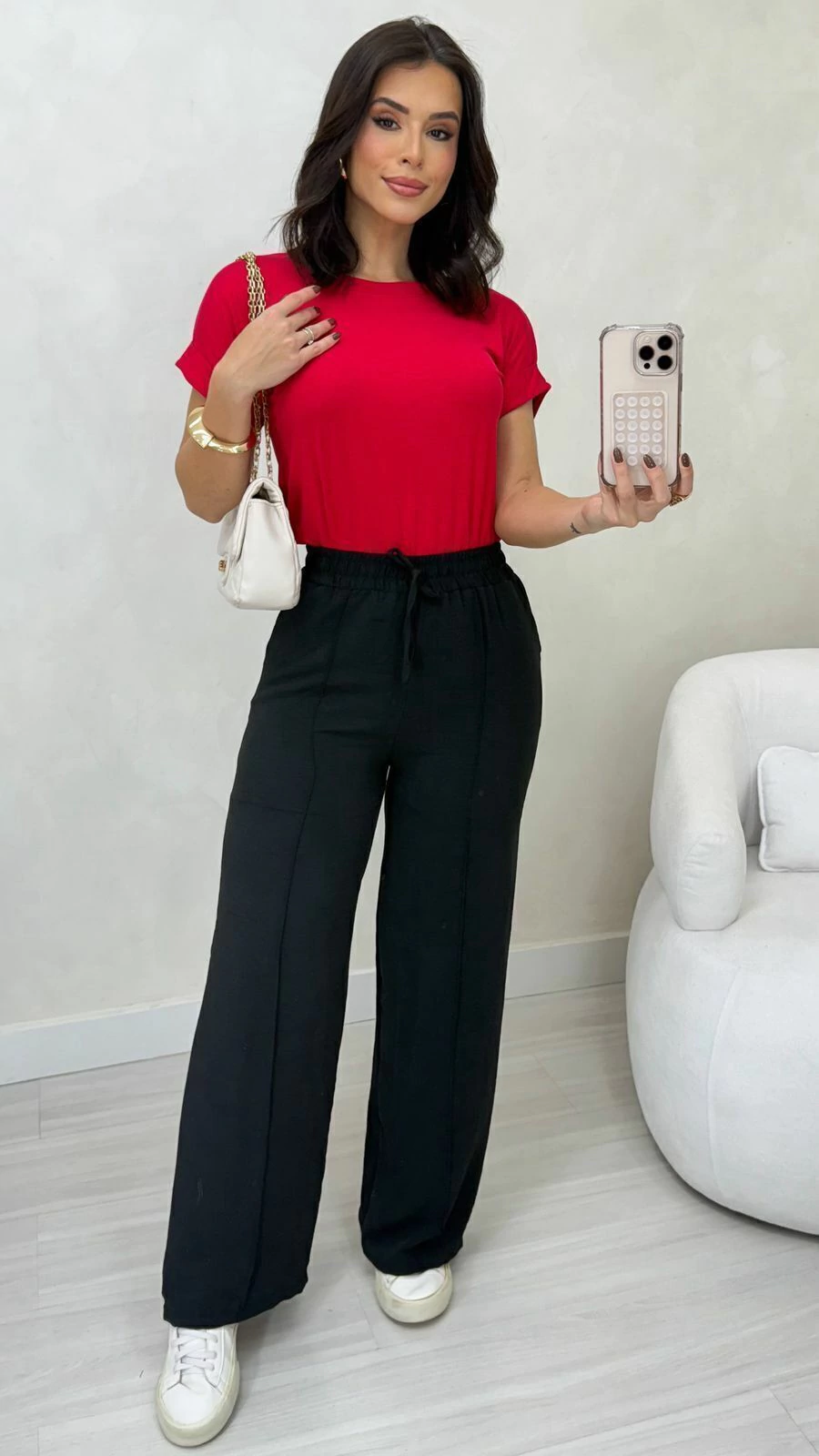 combinações calça pantalona