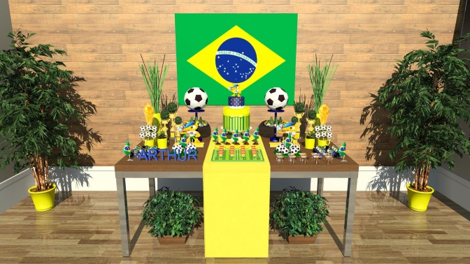 enfeites copa do mundo com material reciclado