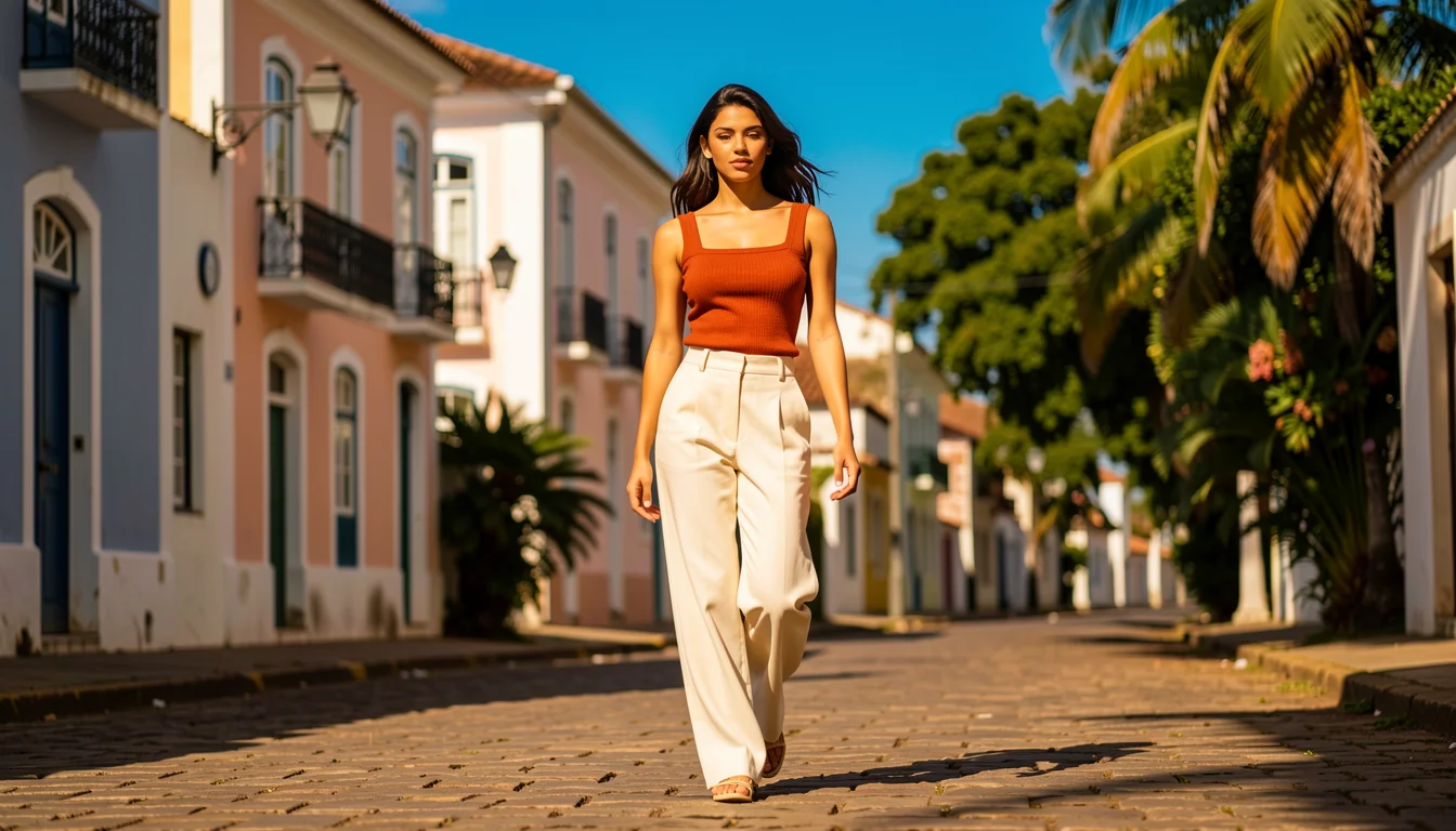 looks de trabalho com regata de tricô