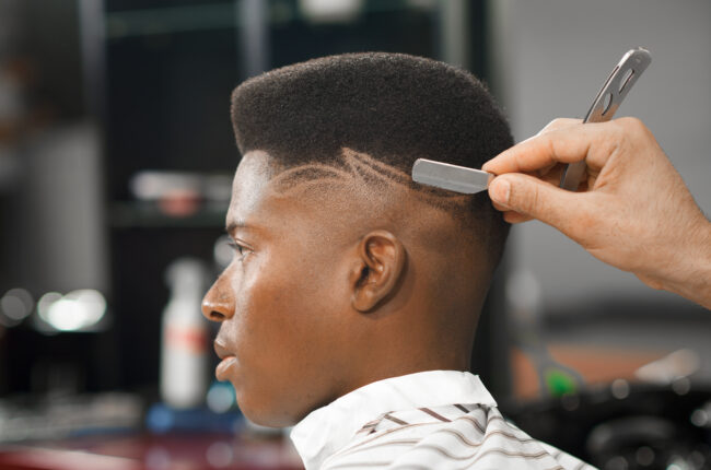 risquinho no cabelo