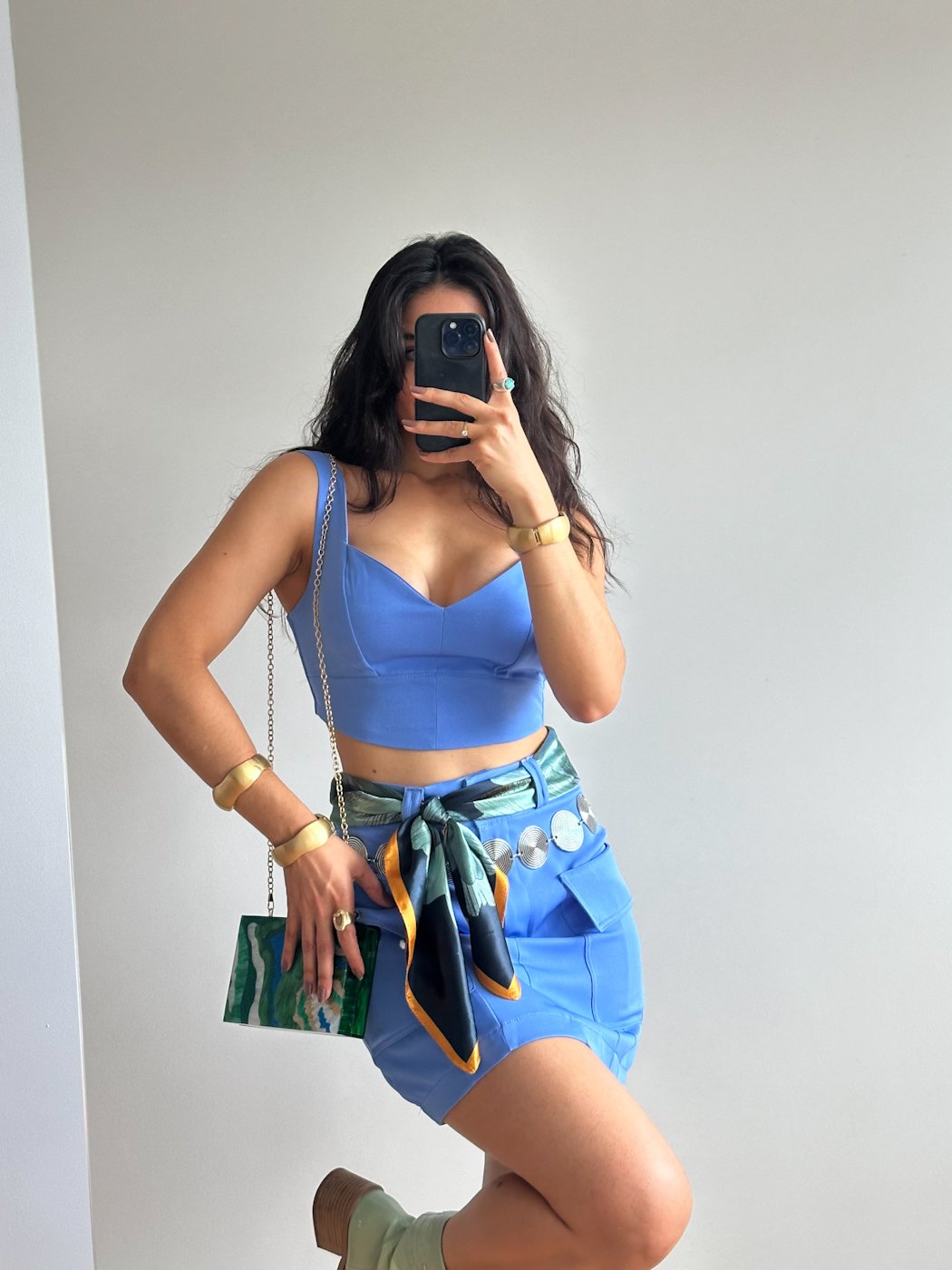 look com saia cargo e bota curta