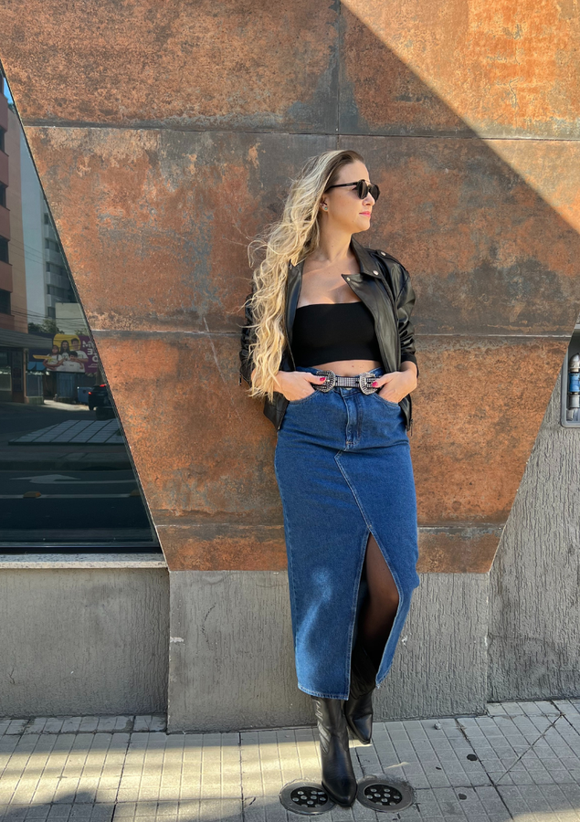 saia jeans Animale cintura alta