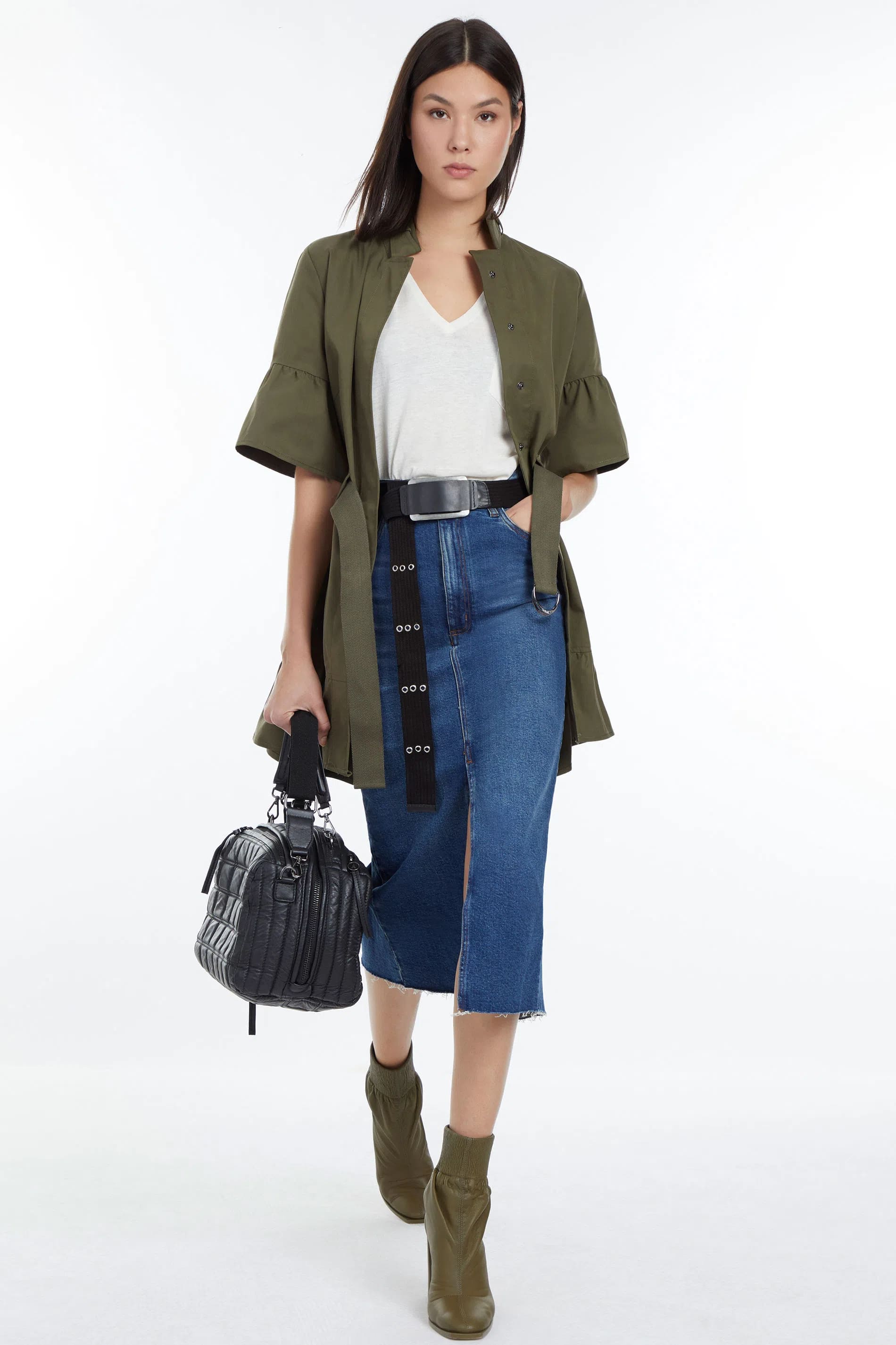 saia jeans Animale midi