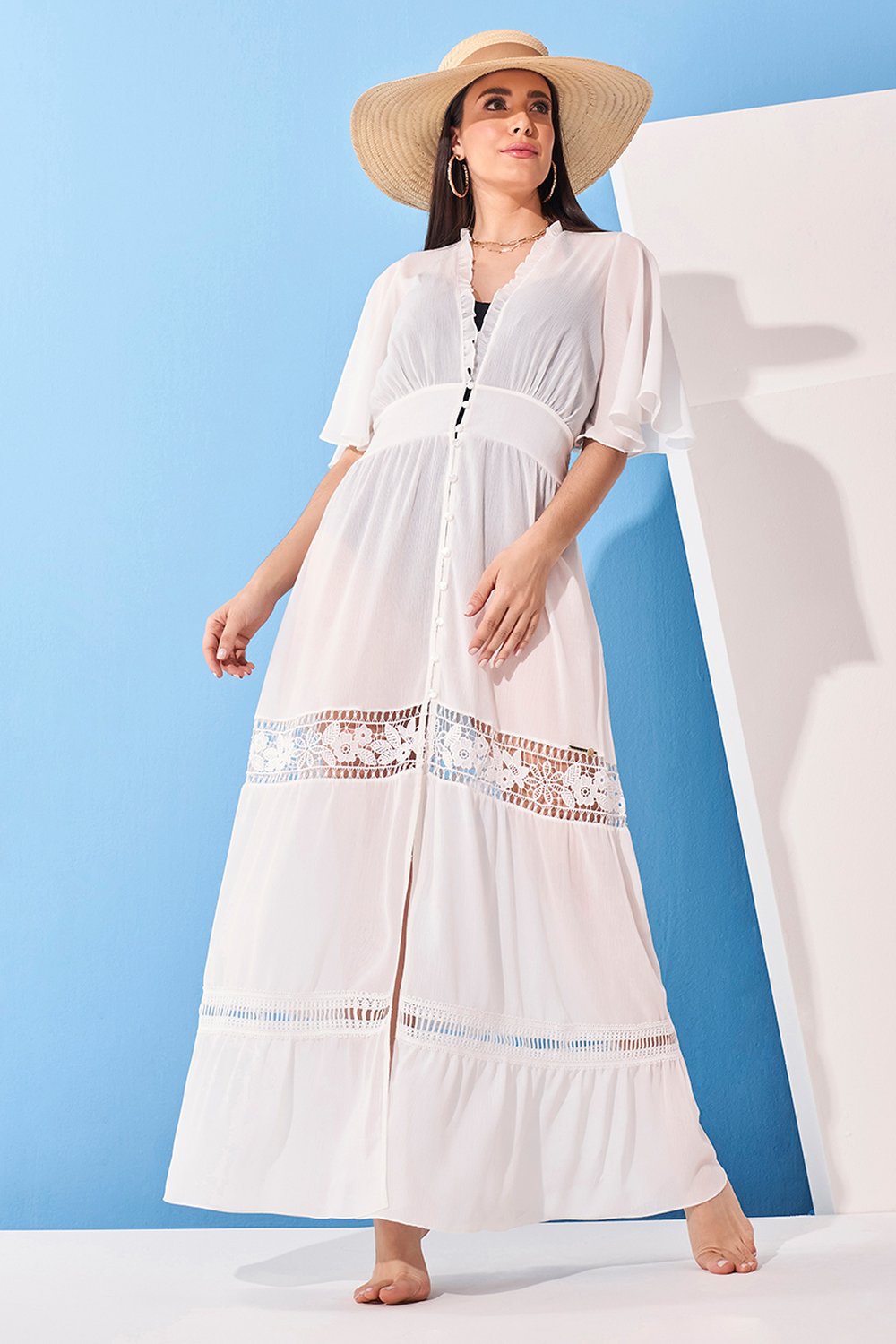 kaftan de praia chique