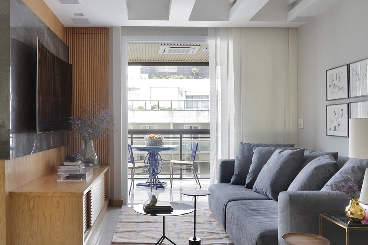 sala de estar e varanda juntas