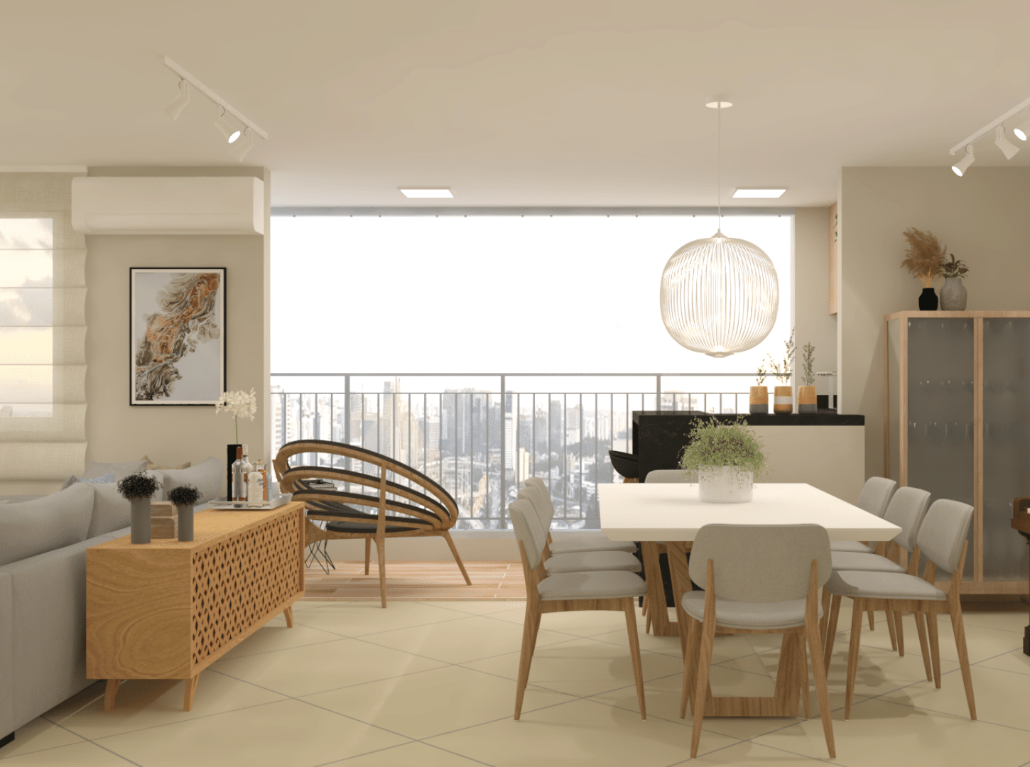 apartamento pequeno sala varanda
