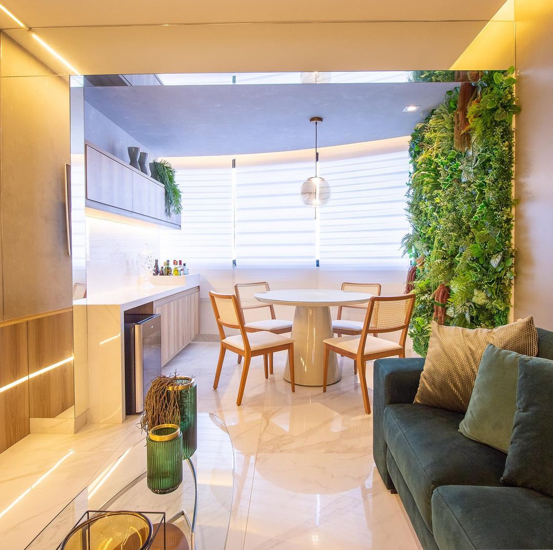 ideias decoração varanda pequena integrada