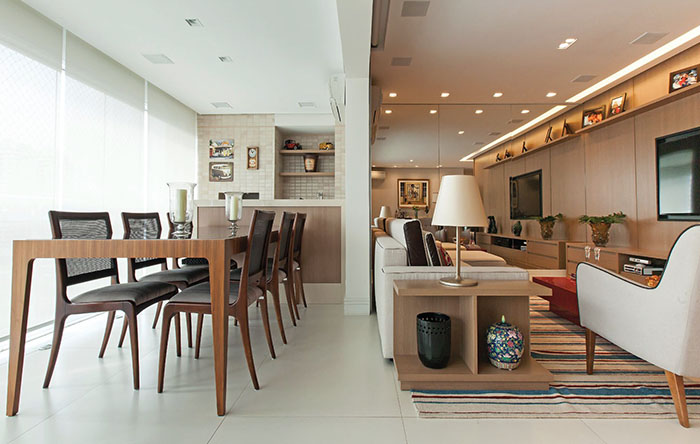 sala de estar e varanda juntas