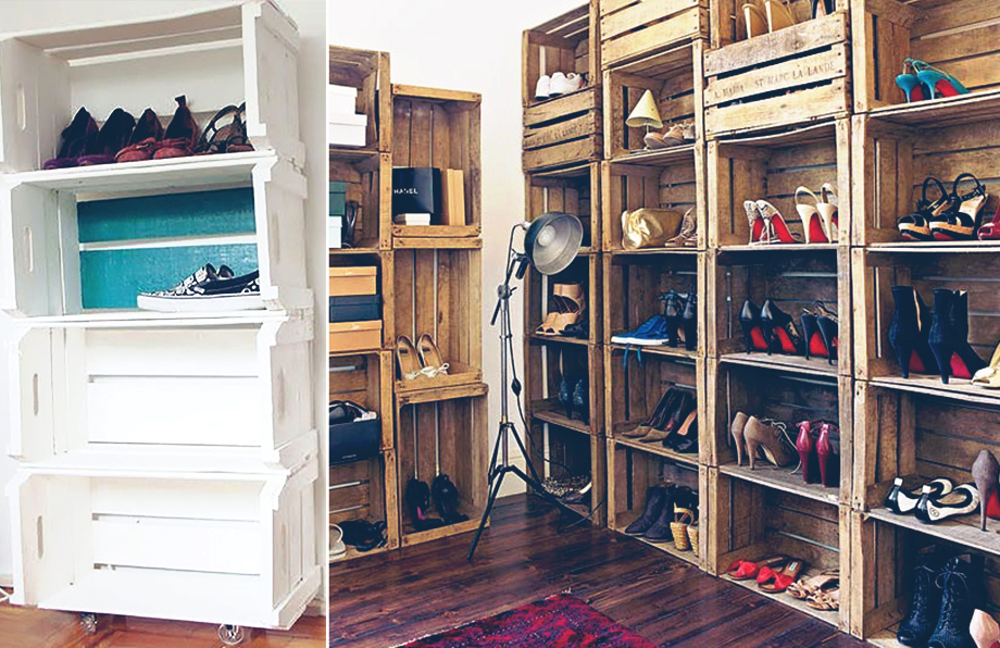 ideias de organização de sapatos