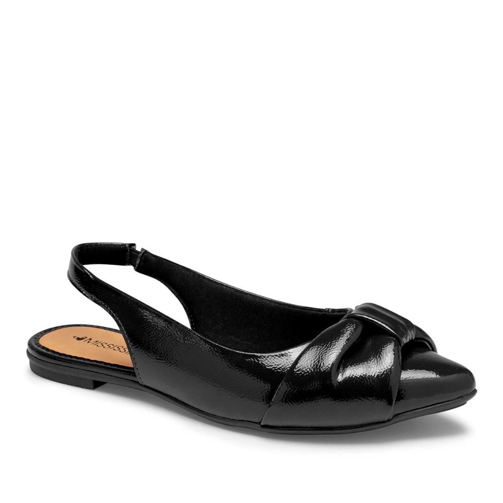 sapatilha slingback bico quadrado