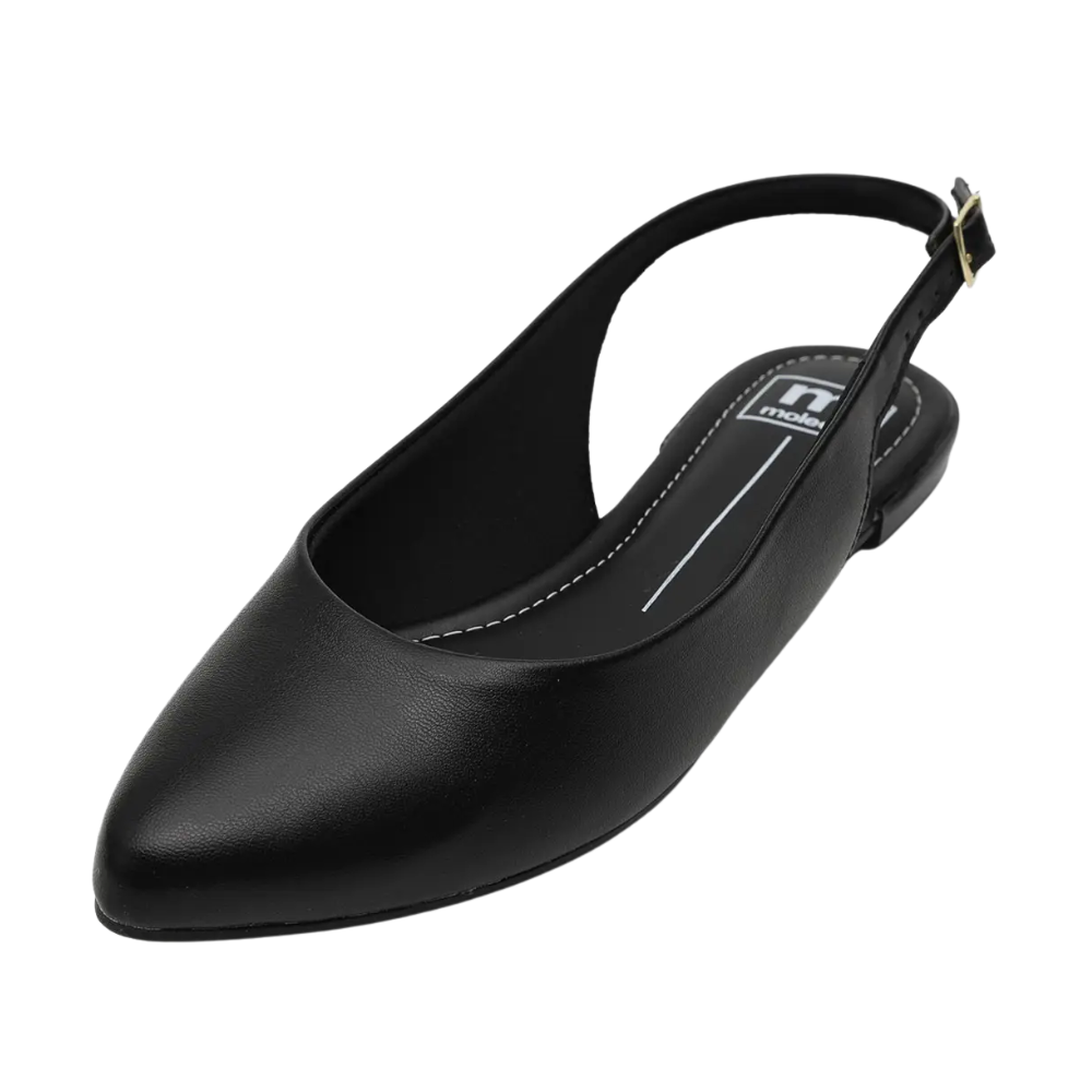 sapatilha slingback de couro