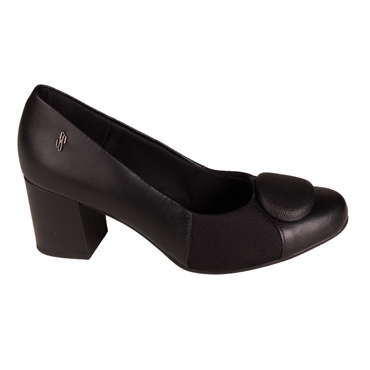scarpin de verniz salto bloco