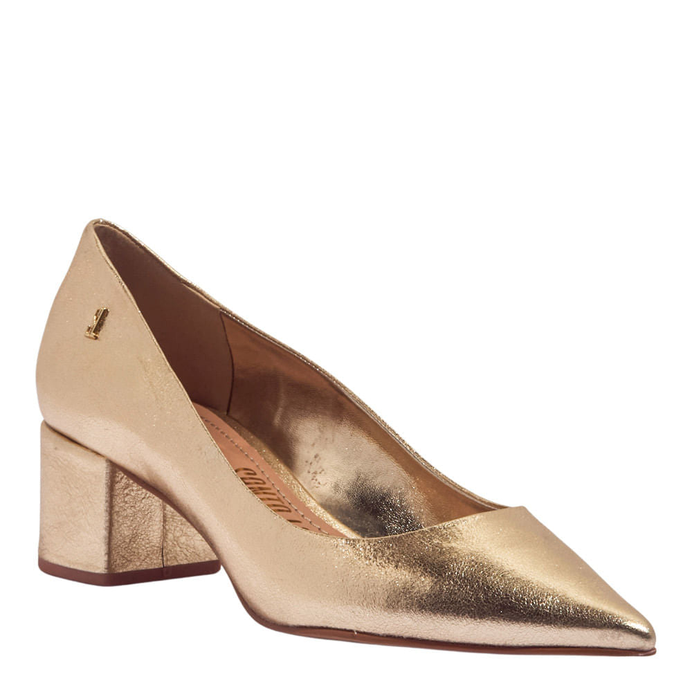 scarpin bico fino salto grosso