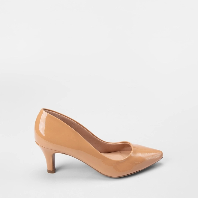 scarpin nude conforto escritório