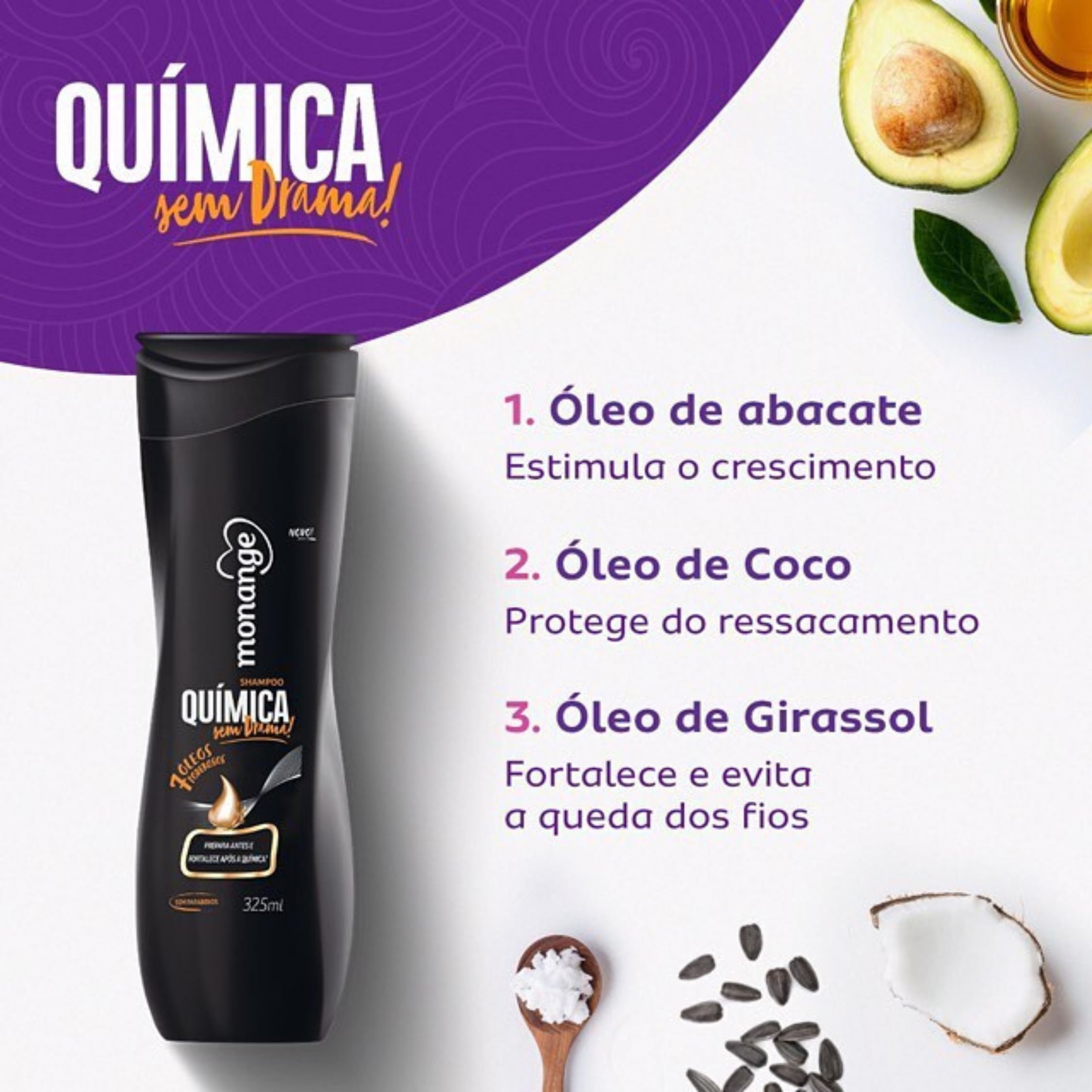 shampoo monange para cabelo danificado