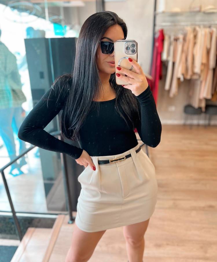 looks com short saia para academia