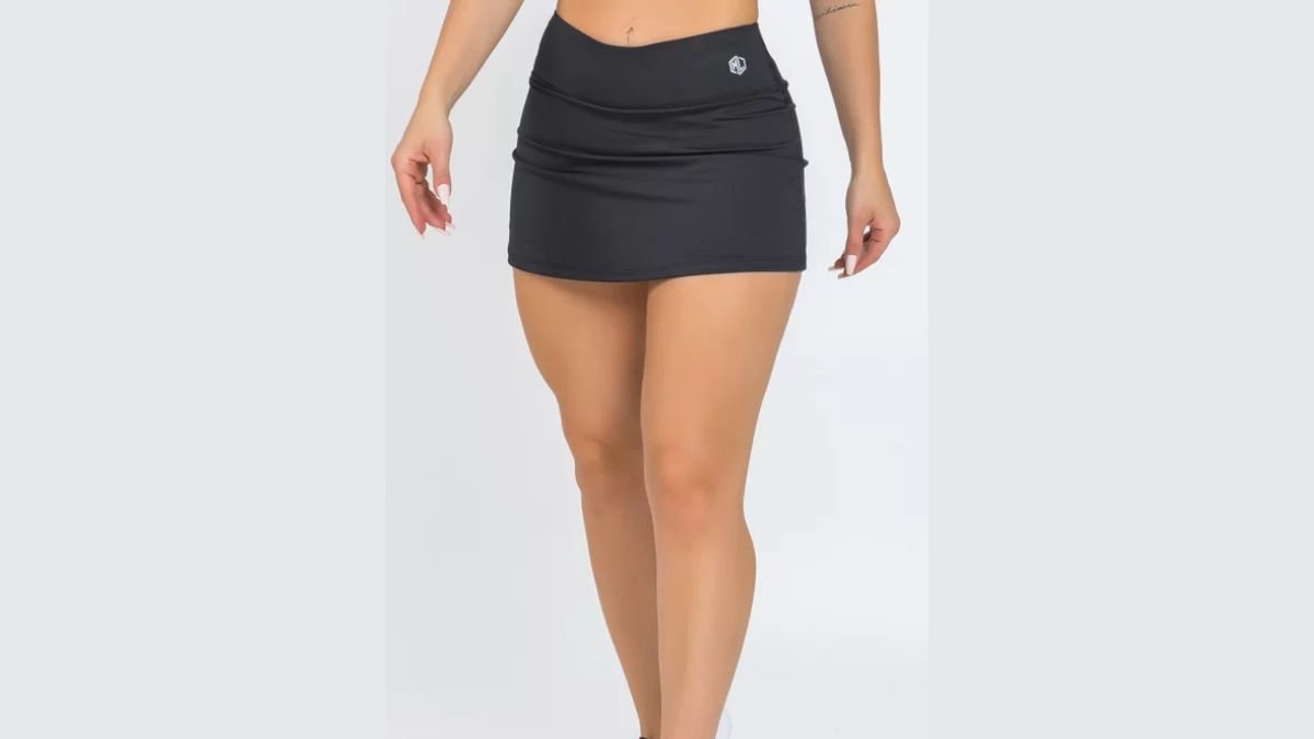 short saia cós alto academia