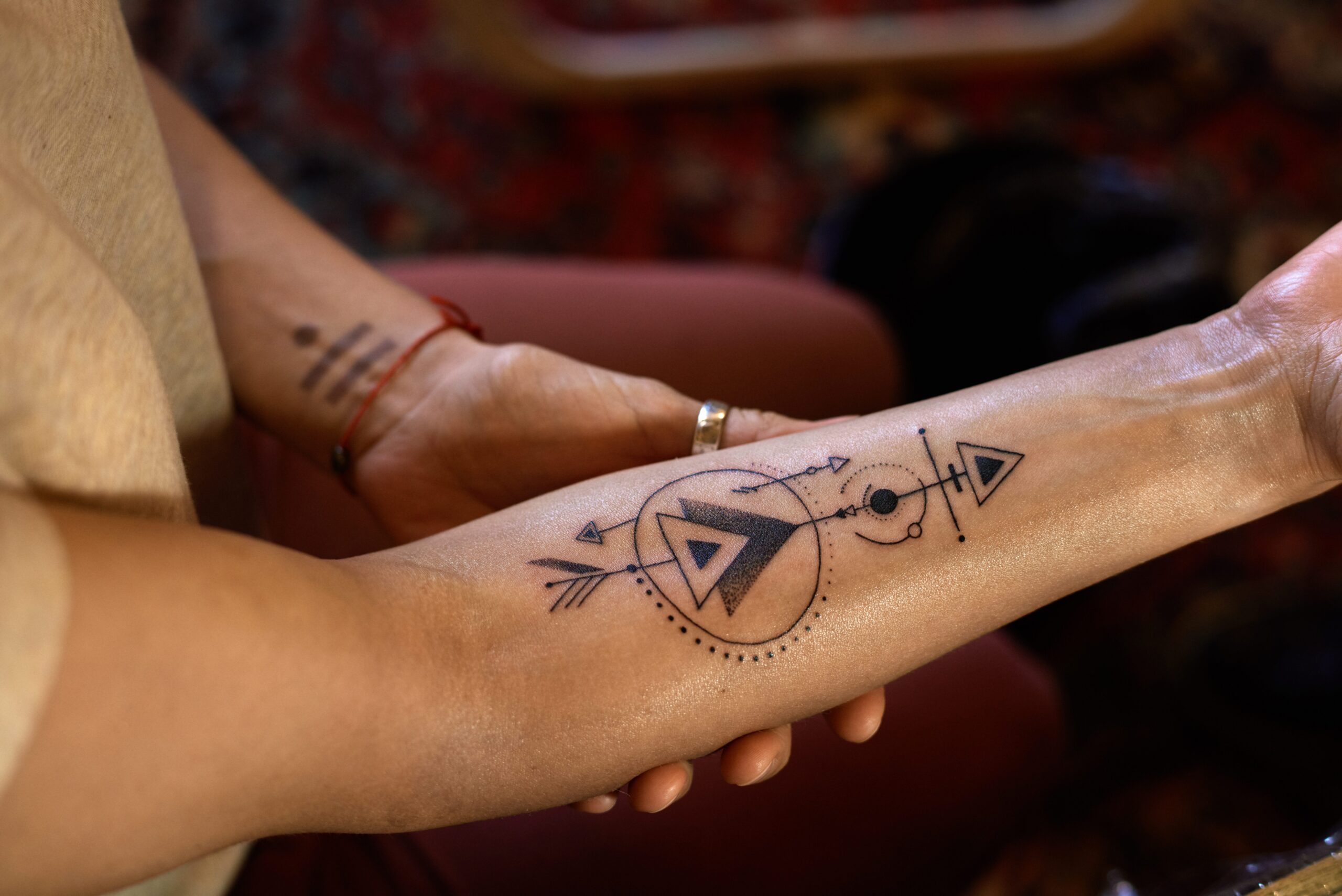 tatuagem triangulo geometrico