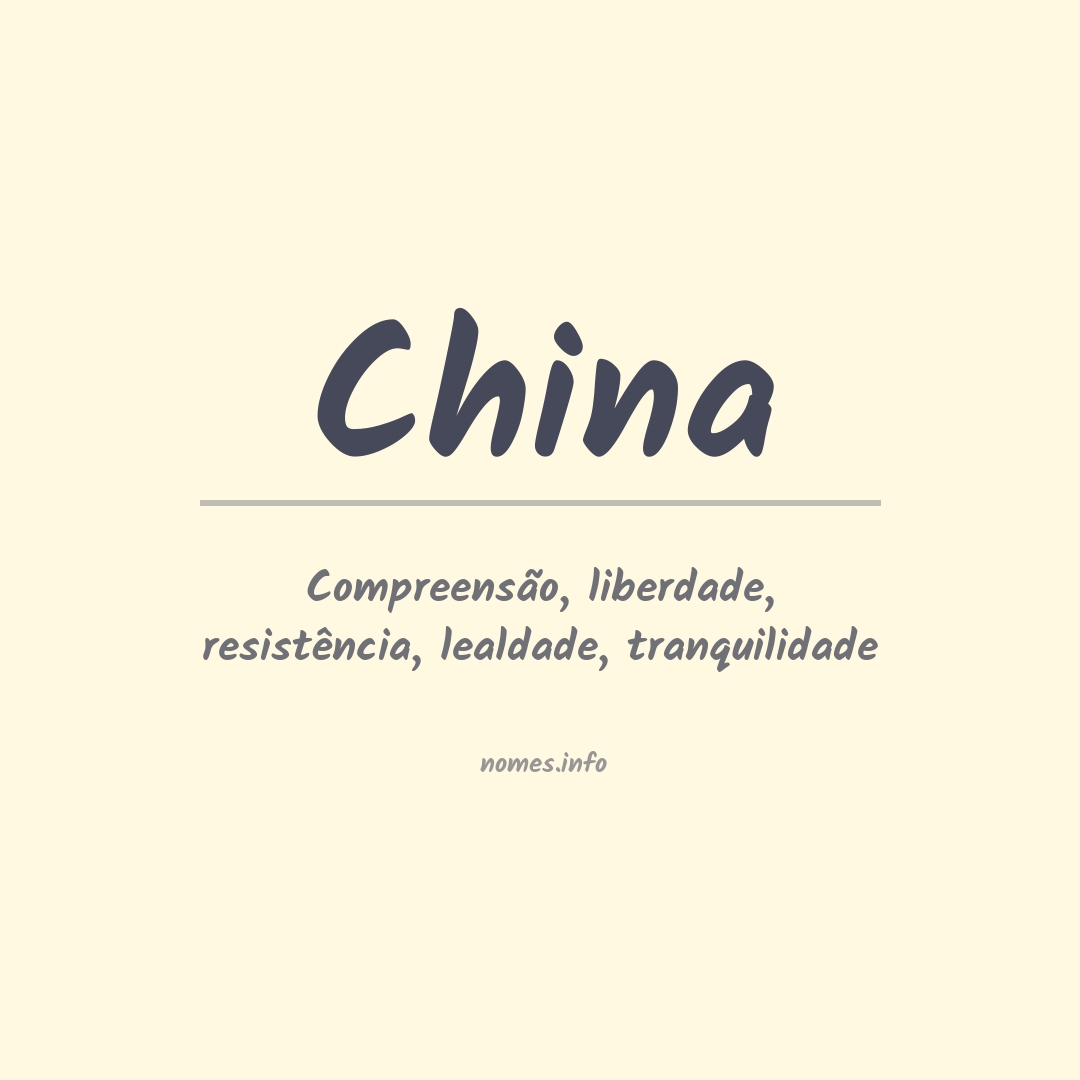origem nome China