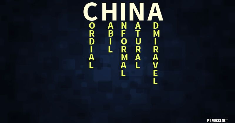 etimologia China