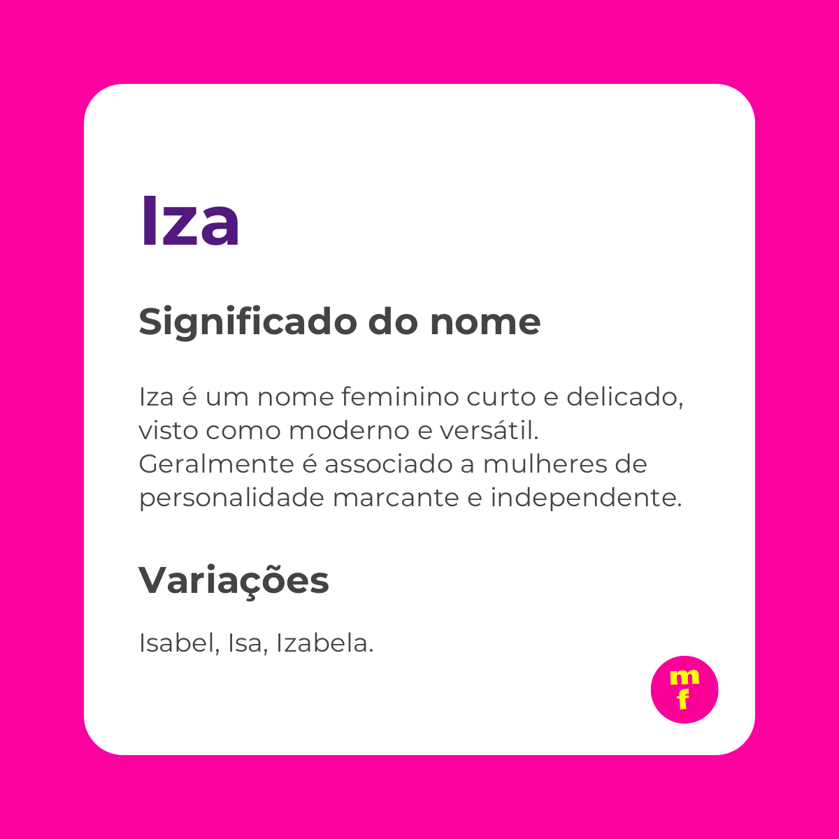 nomes femininos curtos