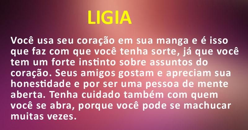 significado nome Lígia
