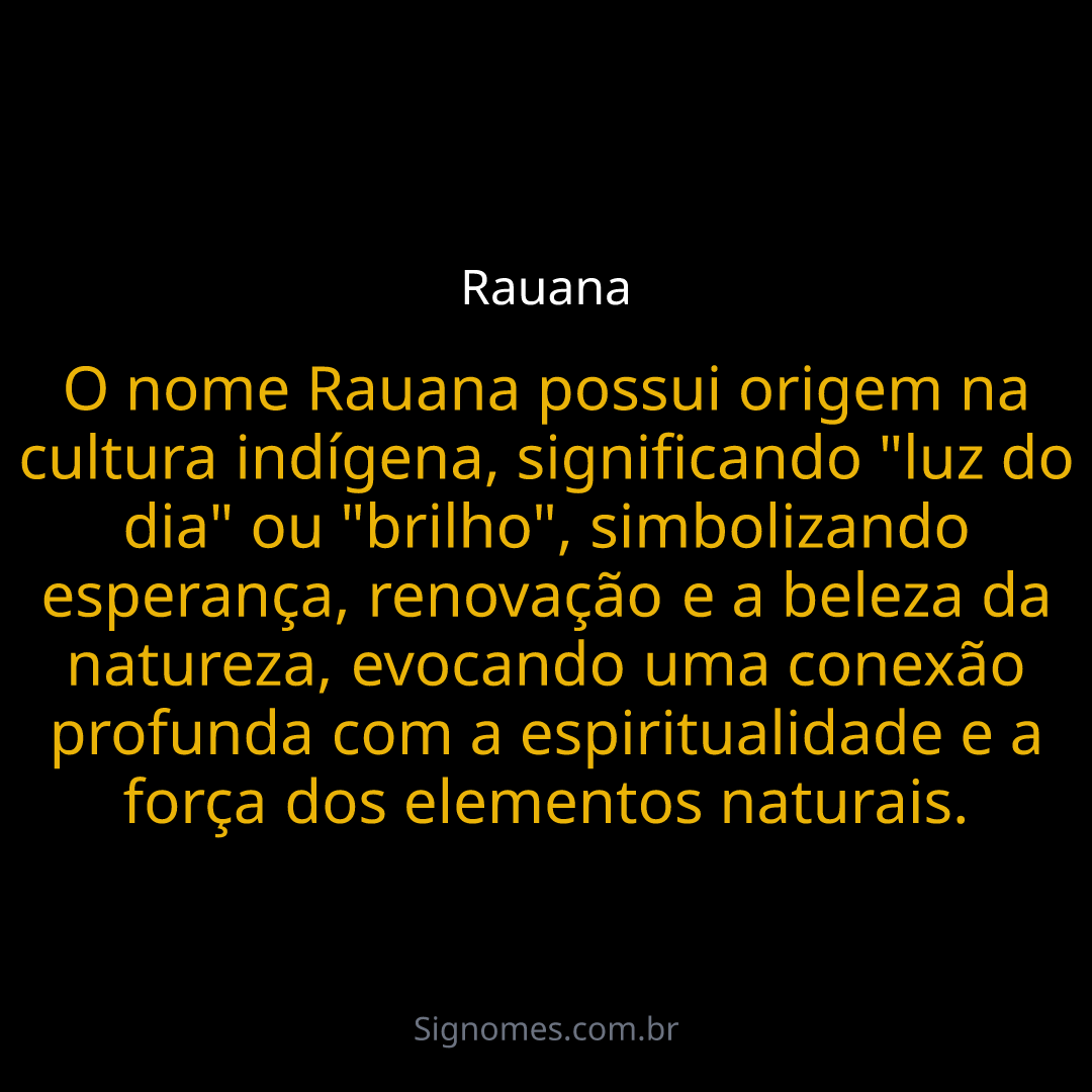 significado nome rauana