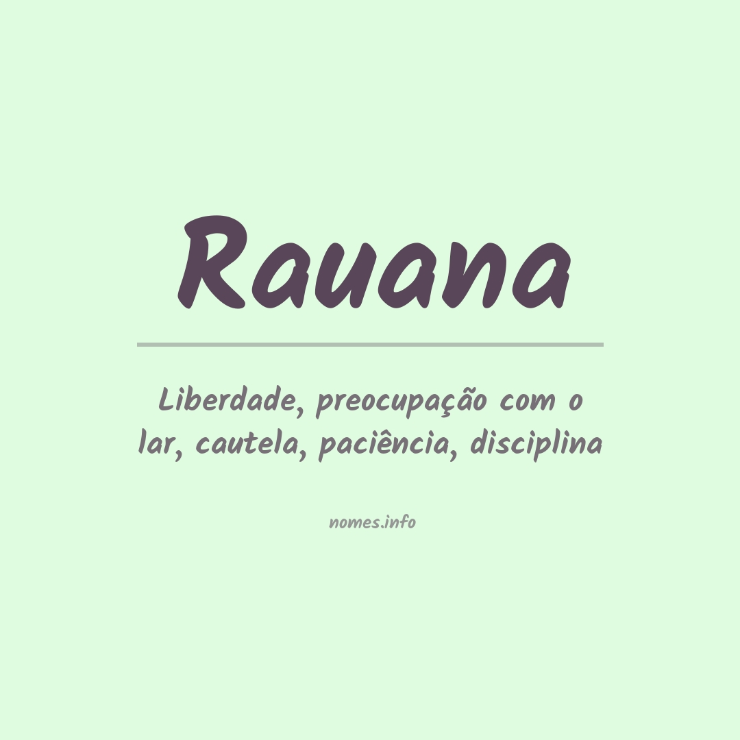 origem nome rauana