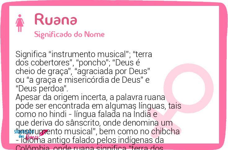 significado nome ruana