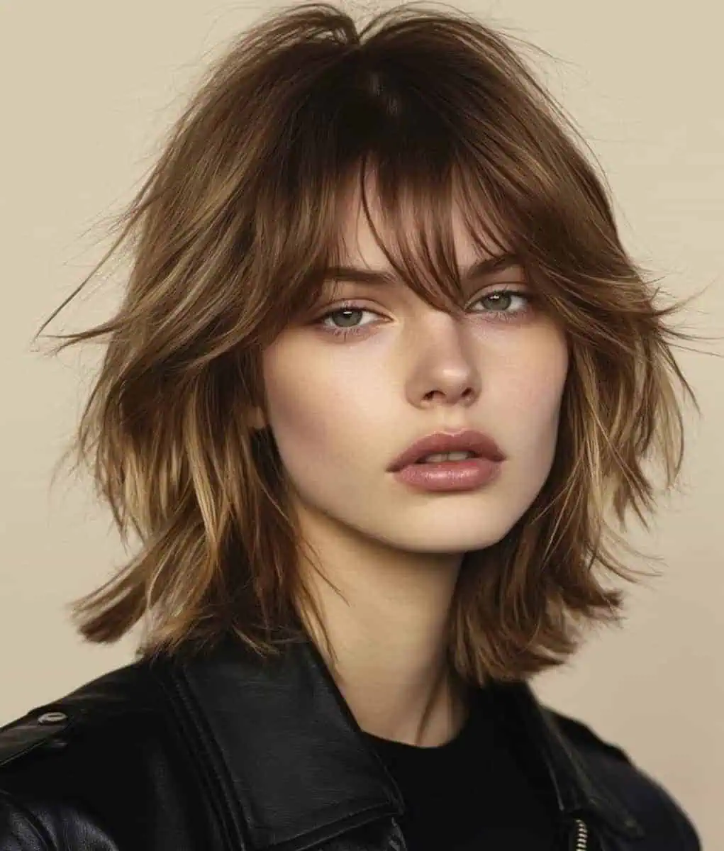 soft wolf cut cabelo longo