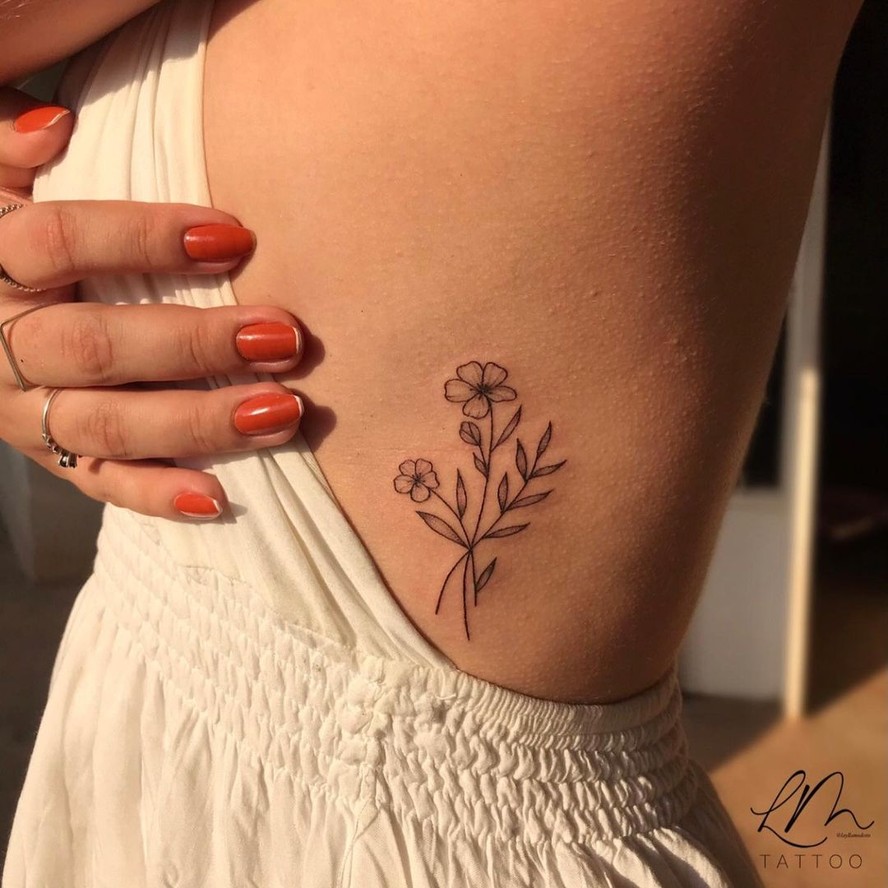 tatuagem de traço fino