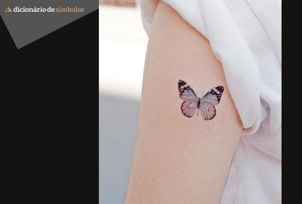 tatuagem borboleta floral
