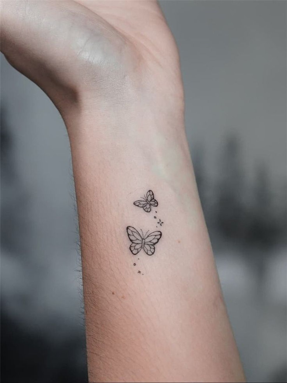 tatuagem borboleta no pulso