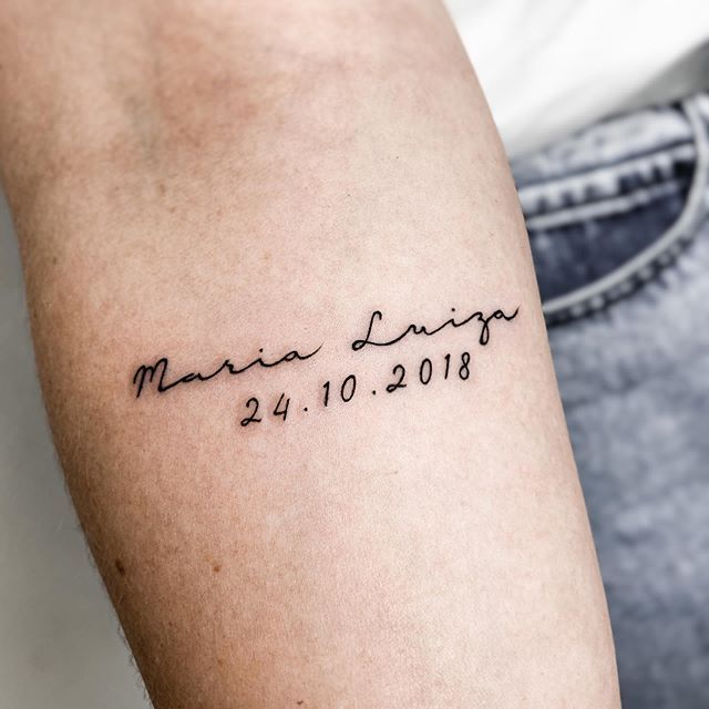 tatuagem data nascimento feminina