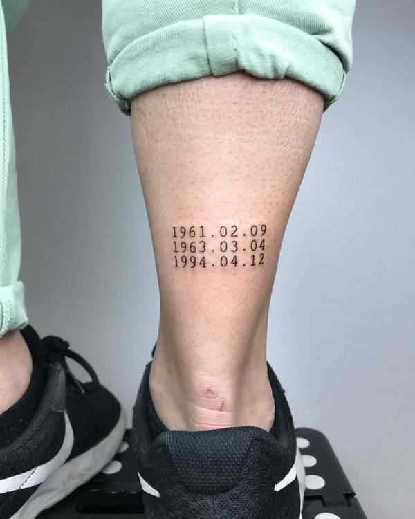 tatuagem data nascimento feminina