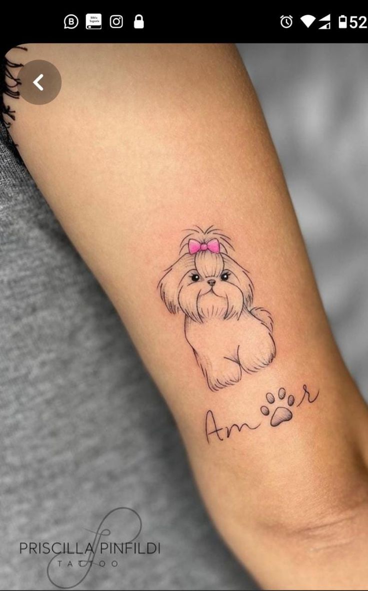 tatuagem de pata de cachorro