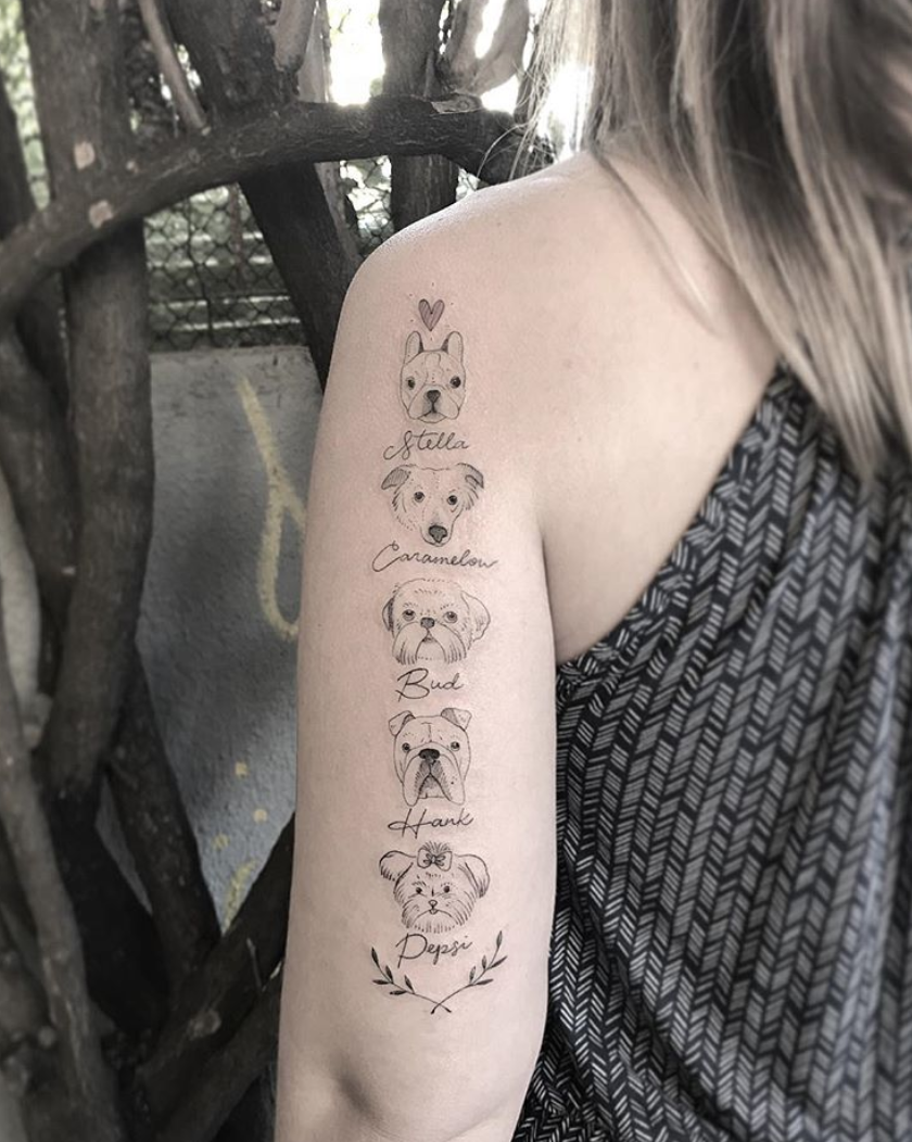 desenho de tatuagem de cachorro